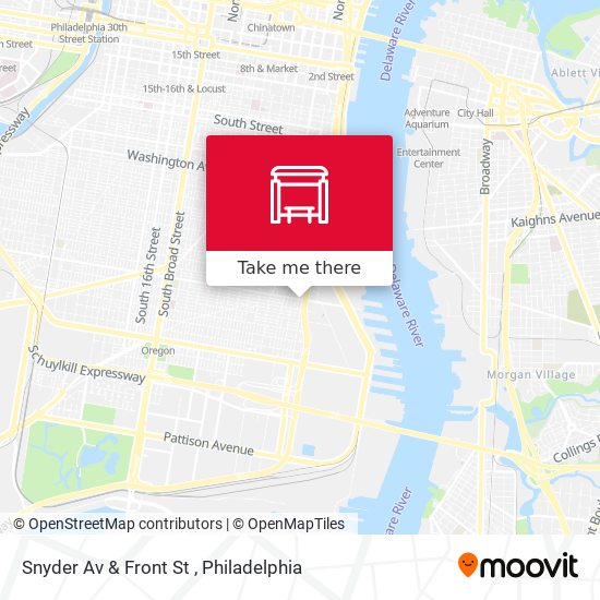 Snyder Av & Front St map