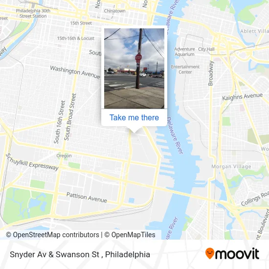 Snyder Av & Swanson St map