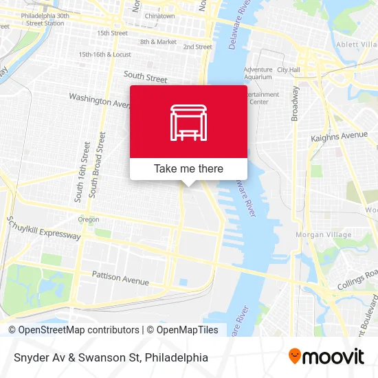 Snyder Av & Swanson St map