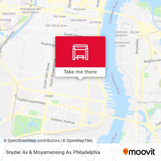 Snyder Av & Moyamensing Av map