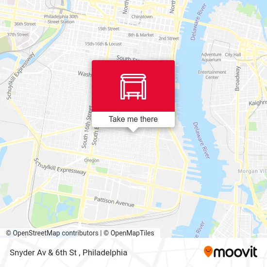 Snyder Av & 6th St map