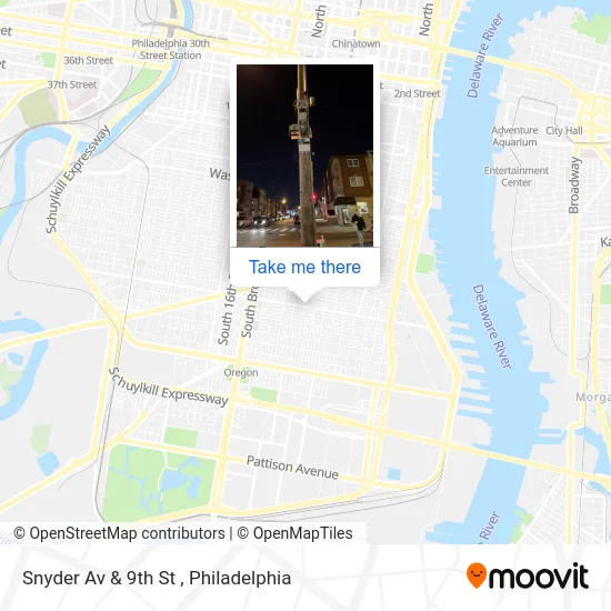 Snyder Av & 9th St map