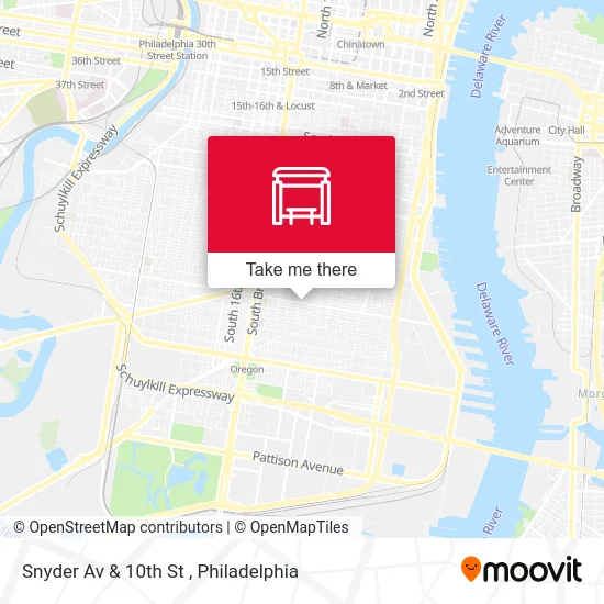 Snyder Av & 10th St map