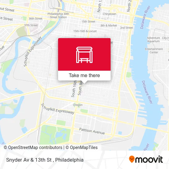 Snyder Av & 13th St map