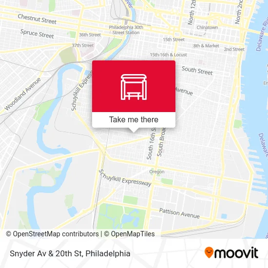 Snyder Av & 20th St map