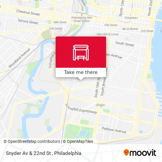 Snyder Av & 22nd St map