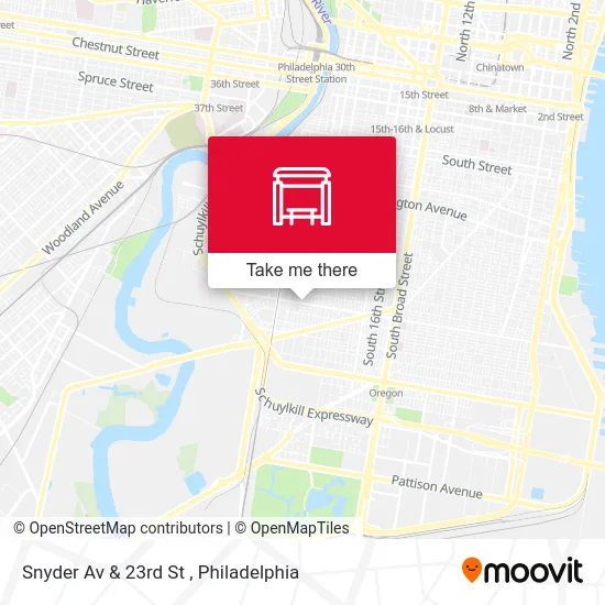 Snyder Av & 23rd St map