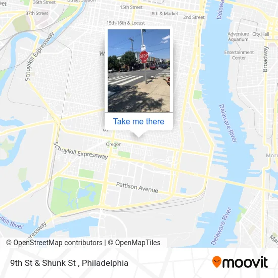 9th St & Shunk St map