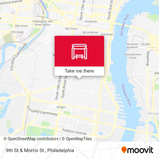 9th St & Morris St map