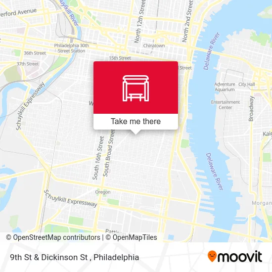 9th St & Dickinson St map