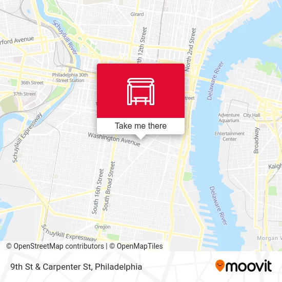 9th St & Carpenter St map