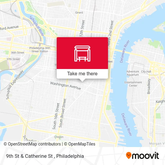 9th St & Catherine St map