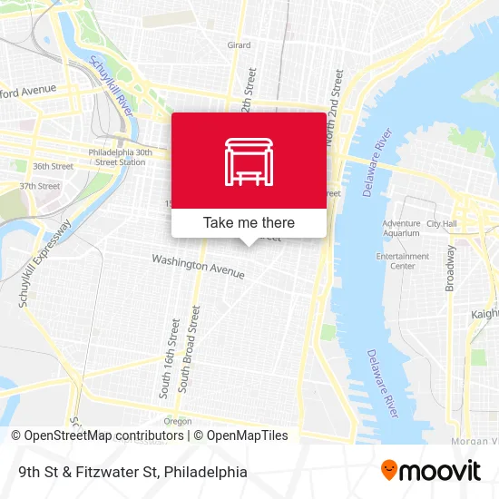 9th St & Fitzwater St map