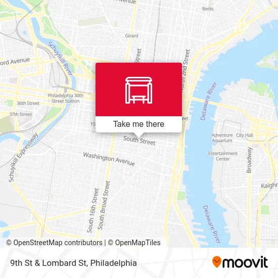 9th St & Lombard St map
