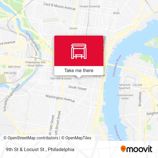 9th St & Locust St map
