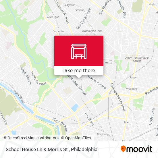 School House Ln & Morris St map