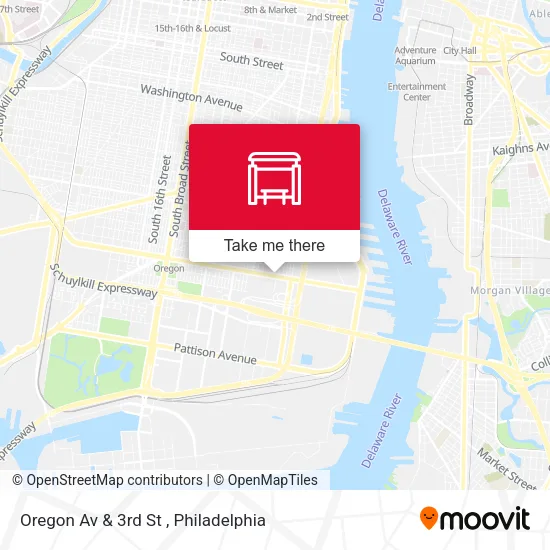 Mapa de Oregon Av & 3rd St
