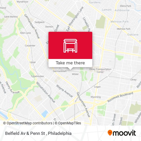 Belfield Av & Penn St map