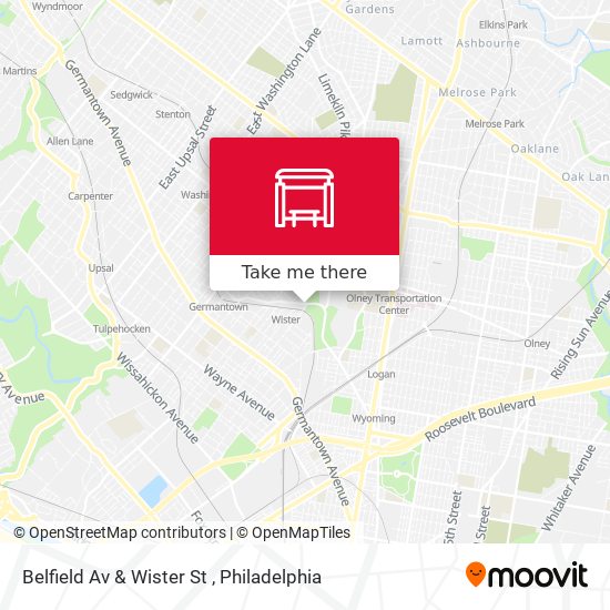 Belfield Av & Wister St map