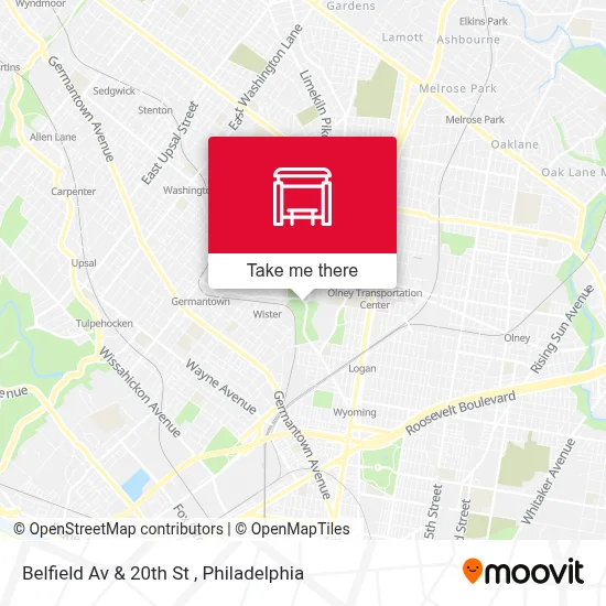 Belfield Av & 20th St map