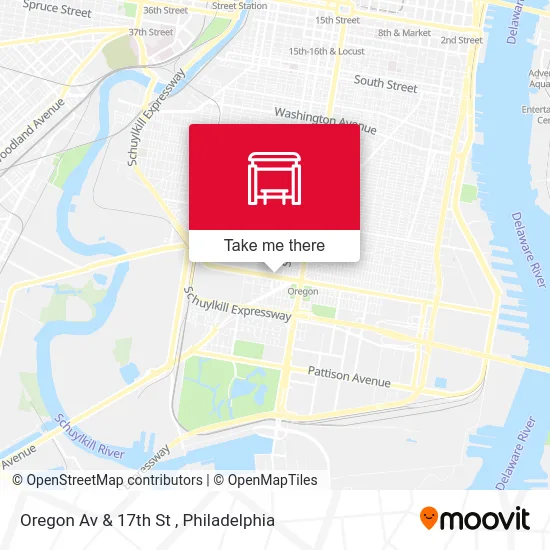 Oregon Av & 17th St map