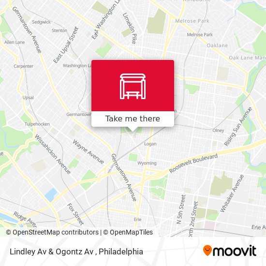 Lindley Av & Ogontz Av map