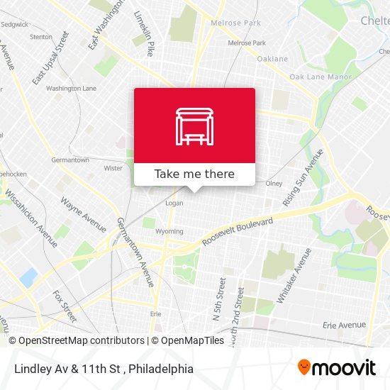 Lindley Av & 11th St map