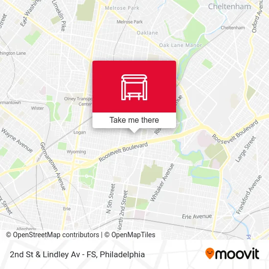 2nd St & Lindley Av - FS map