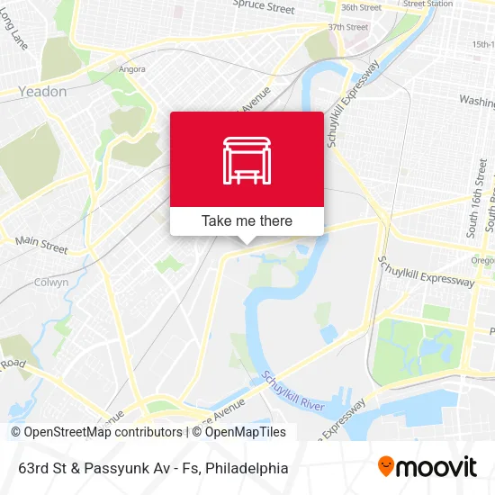 Mapa de 63rd St & Passyunk Av - Fs