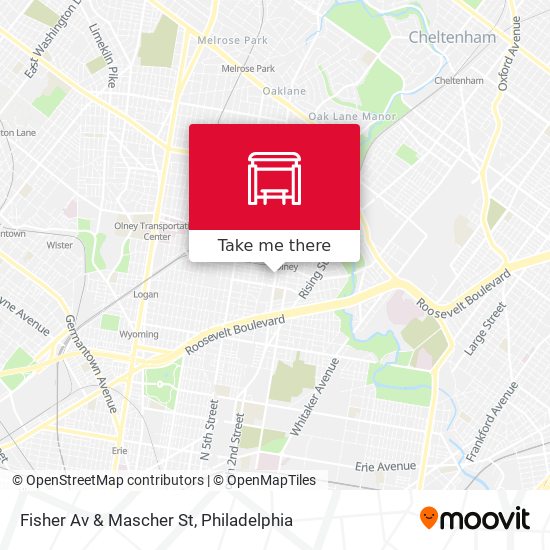 Fisher Av & Mascher St map