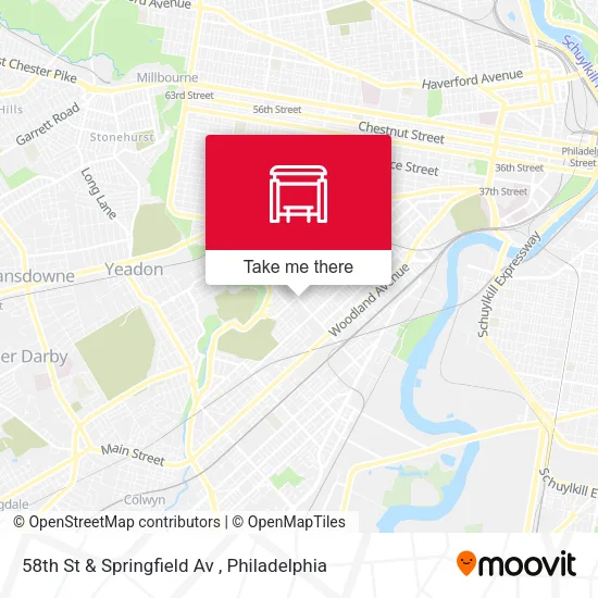 58th St & Springfield Av map