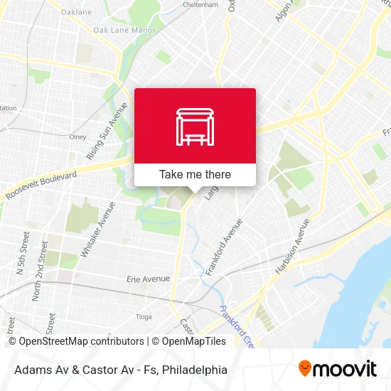 Adams Av & Castor Av - Fs map
