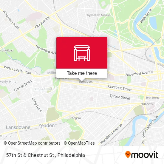 57th St & Chestnut St map