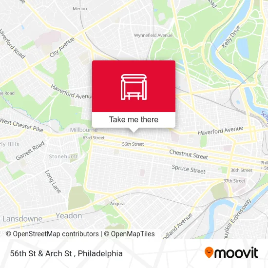 Mapa de 56th St & Arch St