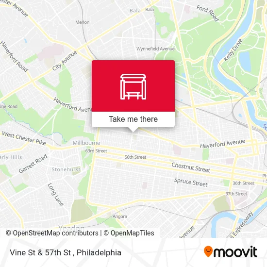 Vine St & 57th St map