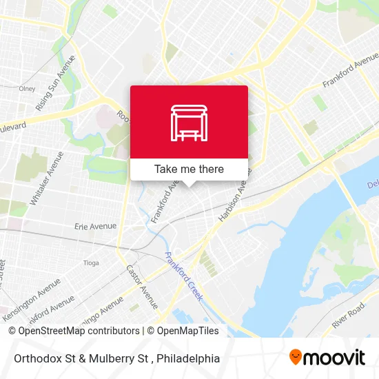 Orthodox St & Mulberry St map