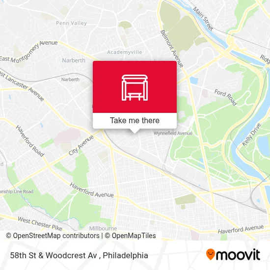 58th St & Woodcrest Av map