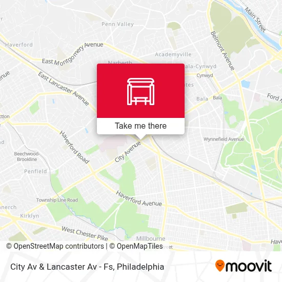 City Av & Lancaster Av - Fs map