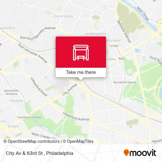 City Av & 63rd St map