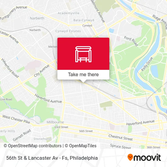 56th St & Lancaster Av - Fs map