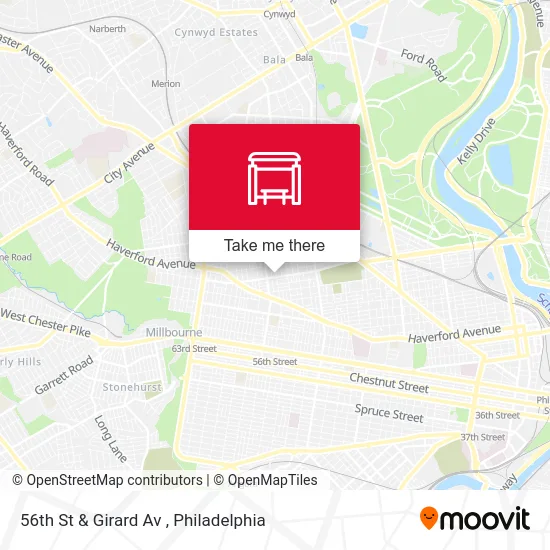 56th St & Girard Av map