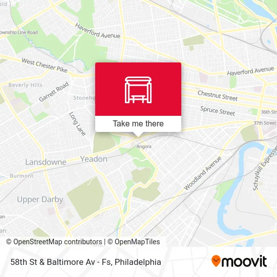 58th St & Baltimore Av - Fs map