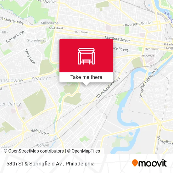 58th St & Springfield Av map