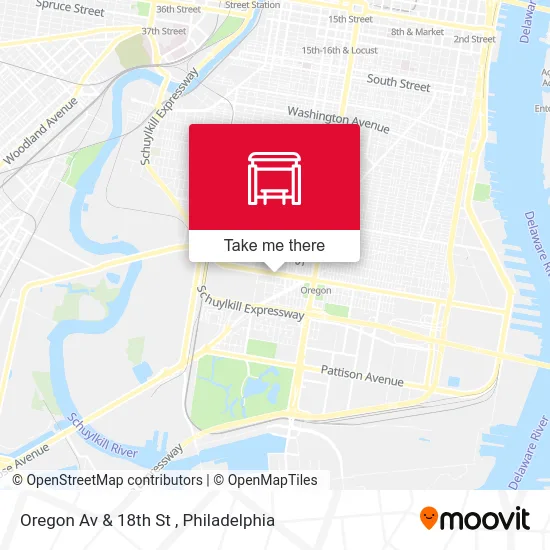 Oregon Av & 18th St map
