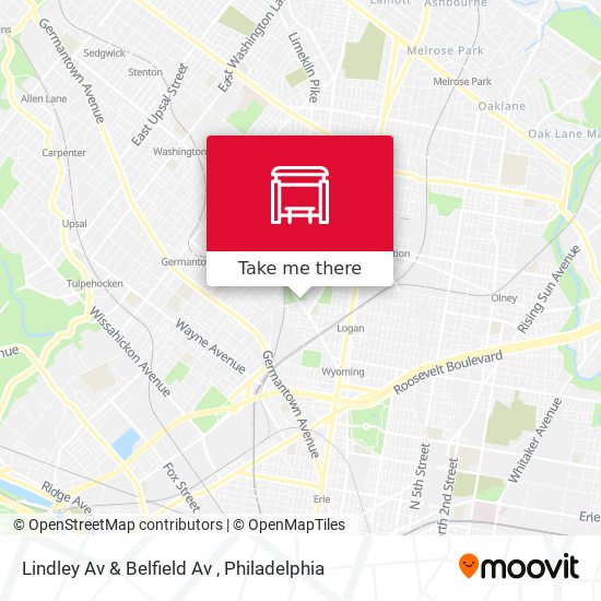 Mapa de Lindley Av & Belfield Av