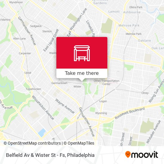 Belfield Av & Wister St - Fs map