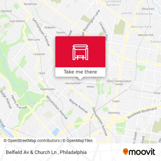 Belfield Av & Church Ln map