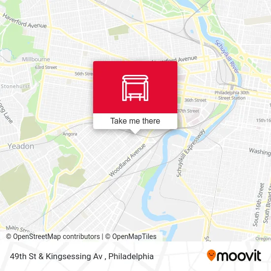 49th St & Kingsessing Av map