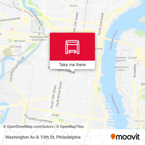 Washington Av & 10th St map