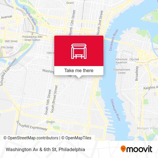 Washington Av & 6th St map